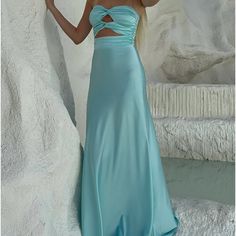 Beachy Bridesmaid Dresses Teal, Turquoise Blue Prom Dress, Hntr The Label Gaia Dress, Elegant Light Blue Strapless Maxi Dress, Light Teal Prom Dresses, Aqua Formal Dress, Hntr The Label Dress, Aquamarine Prom Dress, Teal Dress Prom