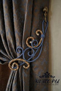 a curtain with rope attached to it