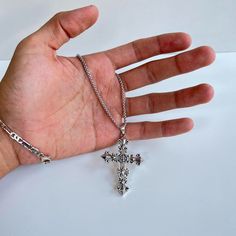 Y2k 2000s Grunge Heavy Metal Punk Gothic Emo Cross Pendant Necklace These Chains Are Unisex :)! Stainless Steel Chain Brand New Gothic Emo, Gothic Crosses, 2000s Grunge, Mens Accessories Jewelry, Accessories Jewelry Necklace, Cross Pendant Necklace, Dream Jewelry, Silver Man, Y2k 2000s