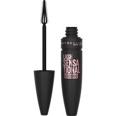 Indulge in lash luxuries. This washable mascara is infused with precious oils for a full fanning effect. Ophthalmologist tested. Suitable for contact lens wearers. Step 1. Sweep the Fanning Reservoir Brush from the root to tip of lashes. Step 2. Use the narrow tip to easily reach the tiniest lashes. Step 3. Do not let mascara dry in between coats. Step 4. Easily remove mascara with Maybelline Expert Eyes 100percent Oil-Free Eye Makeup Remover. To safeguard purity, reserve this product for your p Maybeline Mascara Lash Sensational Waterproof, Shaklee Mascara, Remove Mascara, Maybelline Lash Sensational Mascara, Mascara Maybelline, Maybelline Mascara, Lash Sensational, Alat Makeup, Maybelline Lash Sensational