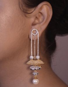 A most wonderful earrings... Elegant White Hoop Earrings For Festive Occasions, Elegant Chandbali Earrings, Glamorous Dangle Chandelier Earrings For Festive Occasions, Glamorous Festive Dangle Chandelier Earrings, Elegant Metal Chandbali Bridal Earrings, Elegant Chandbali Bridal Earrings For Pierced Ears, Elegant Chandbali Bridal Earrings In Metal, White Elegant Earrings For Festive Occasions, Elegant White Earrings For Festive Occasions