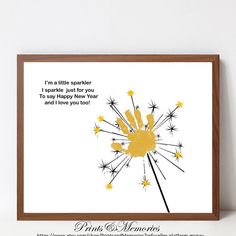 a card with a dandelion saying i'm a little sparkler