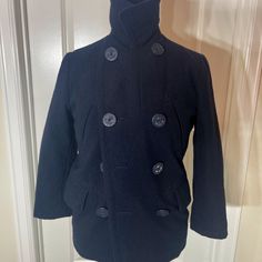 Outer Shell Material Is A Wool Blend, Inner Lining, Polyester, Gap Kids, Warm Winter Button Down, Medium 8-9. Nwot. Been In Storage For 8 Years Pale Pink Coat, Sherling Coat, Pink Peacoat, Bear Jacket, Kids Jackets, Cable Knit Sweater Cardigan, Kids Line, Winter Outerwear, Cardigan Sweater Jacket