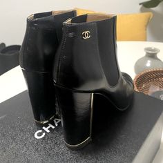 Beautiful Chanel Calfskin Booties In Black Size 37.5 A Few Scratches But Great Condition. Only Worn A Few Times. Purchased For $1,100 + Tax At Neiman Marcus (See Pic) Black Short Boots, Shoes Chanel, Chanel Shoes, Short Boots, Black Shorts, Neiman Marcus, Calf Skin, Bootie Boots, Ankle Boots