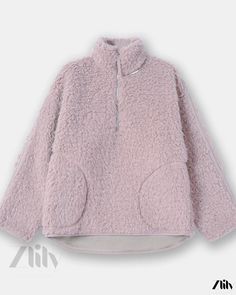 Zlily - Fleece Sportswear with Lamb Wool Zip-up Hooded Jacket Fleece Long Sleeve Track Jacket, Long Sleeve Fleece Track Jacket, Winter Half-zip Sweatshirt For Loungewear, Sporty Long-sleeved Fleece Jacket, Sporty Long Sleeve Fleece Jacket, Winter Half-zip Sweatshirt With Drawstring Hood, Winter Athleisure Sweatshirt With Soft Texture, Fleece Long Sleeve Track Jacket For Loungewear, Winter Sports Top With Kangaroo Pocket