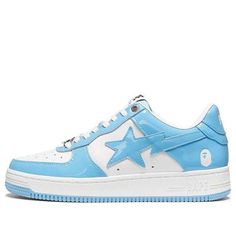 A BATHING APE Bape Sta Low 'Blue White 2022' BAPE-COLLEGE-BLUE (SNKR) Bape Sta, Blue Bapesta Shoes, Bape Star Shoe, Bape Shoes Star, Bape Star Shoes Cheap, Bape Star Shoes Blue, Bape Shoes, Painted Canvas Shoes, University Blue