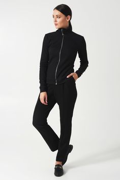 "A black turtleneck women's sweater featuring high neck, long sleeves, and a zipped front fastening. - high neck - long sleeves - shift silhouette - front metal zipper closure Color: black Fabric - viscose - 80%, polyester - 15%, elastane - 5%. For Size S: length - 25\" (63,5 cm) Our model wears a 06 US size and is 177cm/5'9\" tall MORE ITEMS: https://www.etsy.com/shop/TAVROVSKA?ref=hdr_shop_menu" High Neck Fall Outerwear, Fitted Turtleneck Outerwear For Fall, Fitted Fall Turtleneck Outerwear, Relaxed Fit Turtleneck For Fall Workwear, Versatile Long Sleeve Turtleneck For Winter, Stretch High Neck Outerwear For Fall, High Neck Stretch Outerwear For Fall, Casual High Neck Outerwear For Work, Stretch Turtleneck Outerwear For Layering