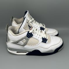 Thank You For Visiting Selling Monster1! Jordan 4 Retro Basketball Shoes Dh6927-140 Men's Sz 8 / Women's Sz 9.5 Style #Dh6927-140 Color: White/Gray Condition: Preowned, With Box. *Used And Sold “As Is” *No Rips Or Tears *Original Insoles *Smoke Free Home *Photos Are Of The Actual Product. *Please Review Photos To Ensure You Know What You Are Purchasing. *Packaged With Care *Ships In 1 Business Day *Buy With Confidence. *Always Accepting Reasonable Offers! *We List New Items Weekly! *Don’t Miss O Jordan Lace-up Shoes With Perforations And White Sole, Sporty White Lace-up Air Jordan 4, White Sole High-top Air Jordan 4, White Mid-top Sneakers With Perforations, Air Jordan 4 With White Rubber Sole, Air Jordan 4 Leather Sports Shoes With Rubber Sole, Air Jordan 4 White Leather With Rubber Sole, Air Jordan 4 Leather With Rubber Sole For Sports, White Leather Air Jordan 4 With Rubber Sole