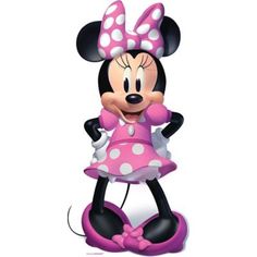 a minnie mouse balloon with polka dots on it