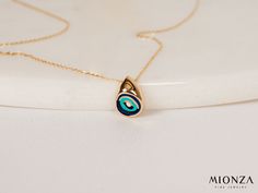 14K Solid Gold Blue Evil Eye Necklace, Good Luck Necklace Eyelash Gold Pendant, Minimalist Turkish Eye Necklace, Turquoise Necklace ☘ 𝓓𝓮𝓽𝓪𝓲𝓵𝓼 ☘ ‣ Free 𝐄𝐱𝐩𝐫𝐞𝐬𝐬 International Shipping. ‣ Free returns within 𝟭𝟰 𝗱𝗮𝘆𝘀 from the order date. * 𝗠𝗮𝗱𝗲 𝘁𝗼 𝗢𝗿𝗱𝗲𝗿. * 𝐌𝐚𝐭𝐞𝐫𝐢𝐚𝐥: 14K Solid Gold * Finishing: Yellow Gold * Ready to Ship in 1-2 𝗕𝘂𝘀𝗶𝗻𝗲𝘀𝘀 𝗗𝗮𝘆𝘀 ☘ 𝓟𝓪𝓬𝓴𝓪𝓰𝓲𝓷𝓰 ☘ Each order will be nicely packed for gift giving in a jewelry box. ☘ 𝓜𝓸𝓻𝓮 𝓕𝓻𝓸𝓶 Luxury Blue Teardrop Pendant Necklace, Blue Oval Pendant Necklace With Polished Finish, Luxury Blue Birthstone Jewelry, Blue Engraved Round Pendant Necklace, Luxury Blue Hallmarked Necklace, Blue Gemstone Jewelry For Celebration, Blue Round Pendant Necklace With Polished Finish, Blue Round Pendant Jewelry With Polished Finish, Blue Sterling Silver Jewelry For Celebration