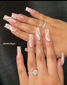 Unghie Sfumate, Tapered Square Nails, Nagel Tips, White Acrylic Nails, French Tip Acrylic Nails, French Acrylic Nails, Short Square Acrylic Nails, Long Acrylic Nails Coffin, Acrylic Nails Coffin Pink