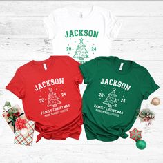 Custom family Christmas 2024 t-shirts are available in youth and adult sizes. Just add your last name in the personalization box. These festive shirts are perfect for family pictures and Christmas Eve gatherings.  PLEASE CHECK THE SIZE CHART IMAGE TO HELP YOU CHOOSE THE BEST FIT! :) WE DO NOT ACCEPT EXCHANGES, RETURNS OR CANCELLATIONS We add our size chart as a reference, so please make sure that you are selecting carefully. Once an order is received it goes into production and we are unable to cancel orders. ♥♥Of course if there is an issue with your order, please message us and we will try our best to fix your issue♥♥  HOW TO ORDER MORE THAN ONE  Select your first shirt size and design. Click add to cart. Go back to the listing and select your next shirt size along with the design and cl Family Christmas T Shirts, Christmas T Shirts, Name Christmas, Festival Shirts, Group Shirts, Family Christmas Shirts, Adulting Shirts, Christmas 2024, Holiday Shirts