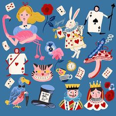 an image of some cartoon characters playing cards and other things that are on the table