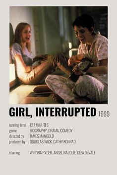 Minimalistic, aesthetic Girl, Interrupted movie poster! Girl Interrupted Movie, Movie Hacks, Minimalistic Aesthetic, Girl Interrupted, Minimalist Movie Poster, I Love Cinema, Movie Poster Wall