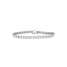 Captivate time and time again whenever you wear this 14k white gold Charles & Colvard tennis bracelet. Captivate time and time again whenever you wear this 14k white gold Charles & Colvard tennis bracelet.Click on this JEWELRY & WATCHES GUIDE to learn about fit, styles, materials and more! Length: 7 in. Metal: 14k white gold Plating: rhodium Finish: polishedSTONE DETAILS Total carat weight: 9 9/10 ct. Stone type: lab-created moissanite Shape: round brilliant Setting: prong Diamond equivalent car White Platinum Bracelet With Brilliant Cut, White Platinum Tennis Bracelet With 17 Jewels, White Platinum Diamond Bracelet, Fine Jewelry, White Platinum Diamond Bracelet In Fine Jewelry Style, White Platinum Diamond Bracelet Fine Jewelry, White Platinum Diamond Bracelet, Classic Moissanite Diamond Bracelet With Jubilee Style, Luxury White Diamond Bracelet With Brilliant Cut, Timeless White Diamond Bracelet In Platinum