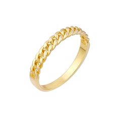 Product Description: Elevate your everyday look with our stunning 14kt Yellow Gold Curb Chain Ring. This piece is the perfect balance of timeless elegance and trendy style, making it a versatile addition to any jewelry collection. Product Details: Material: 14kt Yellow Gold Size 8