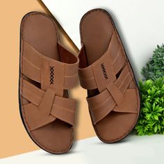 Leatherhut shoes are craftsmanship with our Leatherhut team and we use genuine leather, Our leather picks are perfect for travel and summer shoes. Open toe Grain leather, and it is natural and soft enough to wrap your foot from the get-go. - Made in India                                                                                                           - 100% Handmade - Hand-Stitched - Natural Leather Upper - Natural Leather Lining - Buffalo Leather  Size & Fit Please follow our size chart to find your matching size. Closed Toe Leather Slides For Outdoor, Leather Closed Toe Slides For Outdoor, Palm Slippers, Leather Slippers For Men, Shoe Makeover, Sandals Patterns, Mens Shoes Sandals, Sandals For Men, Summer Shoe