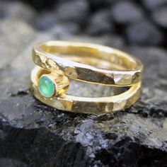 "ARTSMYRNA METAL: 925k Silver GEM: Emerald ( lab created ) Diameter Stone Size: 3 mm COATING: 24k gold over (We can made a special type of coating for your personal preference ) MATERIEL : 925K Sterling Silver ( Some of my items vermeil gold over silver for looks rich . But i can finish in silver too ) RING SIZE: 6 (your desired size is made) Features It is the divine gem of Goddess Venus. It is also known as \"Healer Stone\". It has the ability to maintain emotional, physical and spiritual bala How To Look Rich, Ring Stacking, Minimalist Ring, Ring Dainty, Minimalist Rings, Dainty Ring, Emerald Ring, 22k Gold, Stackable Rings