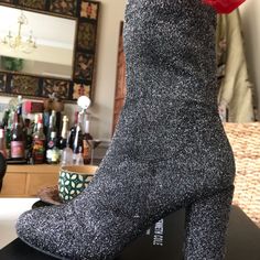 Fun And Funky Booties By Kenneth Cole Lug Sole Booties, Ankle Sneakers, Grey Ankle Boots, Kenneth Cole Shoes, Harness Boots, Western Booties, Peep Toe Shoes, Suede Block Heels, Black Leather Ankle Boots