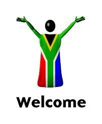 a person with their arms outstretched in front of the words welcome