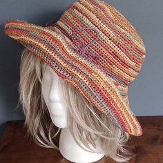 Great Condition Helen Kaminski Hat Multicolor Wide Brim Summer Fedora, Multicolor One Size Straw Hat For Spring, Multicolor Straw Hat For Spring, Multicolor Summer Fedora With Curved Brim, Summer Fedora With Multicolor Flat Brim, Summer Multicolor Fedora With Curved Brim, Multicolor Hats For Kentucky Derby And Beach, Spring Multicolor Sun Hat With Flat Brim, Multicolor Hat For Beach And Kentucky Derby