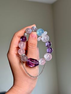 FREE SHIPPING to the US when you spend $35+ at my shop!  Size:  11-15mm Rose Quartz, Amethyst, Labradorite, Moonstone, Aquamarine, Silver Plated Copper Accessories Elevate your energy and style with my handcrafted gemstone bracelet! Only ONE availability - Order it now! You will receive the product as shown in the picture. This bracelet is suitable for wrist sizes ranging from 5.5-6 inches (14-15 cm) which is standard female size. If your wrist size falls outside this range, please inform me after purchasing, and I will adjust the beads accordingly to fit your size. Please Read: I strive to provide you with high-quality, affordable jewelry. Each piece is crafted with love and care. While I make every effort to select flawless gemstones, please note that gemstones are naturally occurring mi Agate Gemstone Beads Crystal Bracelet As Gift, Hand-strung Agate Crystal Bracelet As Gift, Moonstone Gemstone Beaded Bracelet As Gift, Amethyst Gemstone Beads Bracelets As Gift, Gift Crystal Bracelet With Natural Stones, Handmade Agate Crystal Bracelet Gift, Gift Mineral Crystal Bracelet With Natural Stones, Handmade Gemstones With Round Beads As Gift, Gift Moonstone Crystal Bracelet With Natural Stones