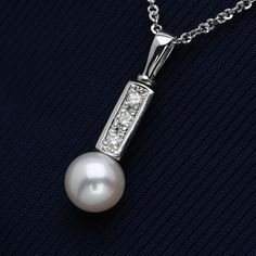 Type of metal: Genuine 18K white gold Type of stone: Natural diamond 0.21ct Length: 21mm Bail inside diameter: 3mmx5mm Weight: 2.1g Type of pearl: Akoya pearl (cultured in Japan)   Pearl size: 7-7.5mm Shape: Round Color: White with pink overtone Luster: AAAA Blemish: Very Light Luster Grade: AAAAA=Finest AAAA=Very Good AAA=Good AA=Above average A=Average Blemish(scratches,spots,dents)Grade:  Clean (none) Very Light (few) Light (a few) Moderate (a few more) Heavy (many) ※Size&weight are approx. ※ Japanese Pearls, Akoya Pearls, Modern Pendant, Pearl Size, Natural Pearls, Pearl Jewelry, Types Of Metal, Natural Diamonds, Jewelry Necklace Pendant