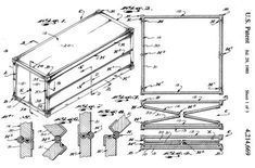 an old drawing of a box and other items