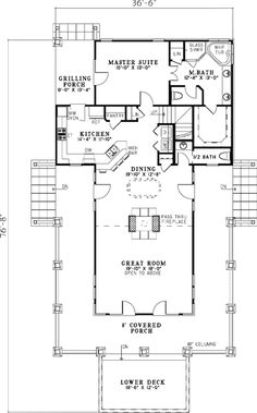 the first floor plan for a house