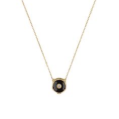 Gucci Le Marche des Merveilles Necklace with Black Onyx and Diamond Pendant Elegant Black Enamel Round Pendant Jewelry, Gucci Polished Finish Necklace For Gift, Elegant Gucci Necklace With Polished Finish, Gucci Necklace With Polished Finish For Gift, Gucci Necklace With Polished Finish As Gift, Formal Onyx Necklace With Polished Finish, Formal Onyx Necklace With Black Enamel, Elegant Round Pendant Necklace With Black Enamel, Polished Round Necklace For Evening