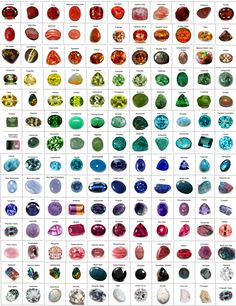 Cool Gemstones, Jem Stones, Different Gemstones, Types Of Gems, Gem Names, Gemstone List, Colored Gemstones