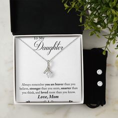 Daughter Pendant and Earring Set-Braver