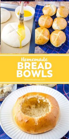 homemade bread bowls are the perfect way to use up leftover bread