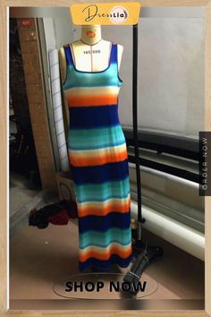 Hot Sales Colorful Printed Round Neck Sleeveless Halter Dress Hot Sale, Round Neck, Halter Dress, Color