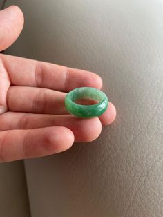 🌈 US 7 3/4 Jadeite Jade Ring, Light Green 🌷 Untreated Natural Jadeite Jade/ Grade A Jade 🌷 Certified : YES 🌷 Jade from Myanmar/ Burma 🌷 Width & Thickness : 7.5mm & 2.9mm 🌷 Sizing Ring : US7 3/4 🌷 Color : Light Green 🌷 Free standard shipping from Hong Kong with tracking included 🌷 Take approximately 7-21 days to arrive worldwide Handmade Green Jade Rings, Green Natural Stones Ring, Green Rings With Natural Stones, Round Emerald Jewelry For Healing, Emerald Rings With Natural Stones, Round Emerald Rings With Natural Stones, Green Jade Rings With Natural Stones, Green Emerald Round Gemstone Ring, Green Jade Round Band Jewelry