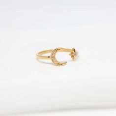 Starburst Ring - Crescent Moon Ring - Moon and Star Ring - Gold Open Moon RingDainty gold ring crescent and star with cubic zirconia. Minimalist style and star theme perfectly emphasize your image. The ring is made of 925 sterling silver and plated with 24k gold.===What is Gold Vermeil===Gold Vermeil - is genuine .925 sterling silver that has been expertly plated with a thick layer of 14k-24k gold. Advantages Gold Vermeil:• Base of high-quality sterling silver • A thick gold layer of at least 10 Gold Crescent Moon, North Star Necklace, Chunky Silver Rings, Crescent Moon Ring, Starburst Necklace, Celestial Ring, Moon And Star Ring, Gold Promise Rings, Dainty Gold Rings