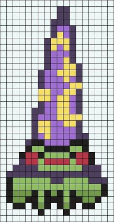 a cross stitch pattern that looks like a witch hat