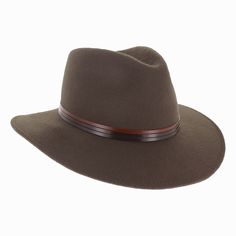 If you're the outdoorsy type and need protection from the elements, consider the Belfry Begnigno. Made of warm merino wool, this handsome safari style is soft, lightweight and durable, making it a perfect hat for travel as well as outdoor adventures. A sporty tri-tone leather band surrounds the teardrop crown and is finished with a brass buckle, and the wide down brim features a finished under welt edge. The Belfry Benigno is designed to last for years to come, whether trekking the country trail Pork Pie Hat, Hat Size Chart, Pork Pie, Dark Taupe, Safari Style, Cloche Hat, Brass Buckle, Felt Hat, Outdoor Adventures