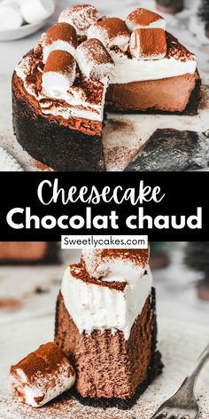 Plongez dans la gourmandise avec ce cheesecake chocolat chaud, inspiré de la boisson réconfortante que tout le monde adore. Facile à préparer, crémeux et ultra gourmand, ce dessert est parfait pour l’hiver. Avec son goût intense de chocolat, son topping de chantilly et ses guimauves moelleuses, il apporte une touche festive et chaleureuse à votre table. Idéal pour les amateurs de chocolat et les moments cosy, ce cheesecake est irrésistible ! 🍫 Dessert Simple, Chocolate Desserts, Layer Cake, Oreo, Cheesecake, Dessert, Cake