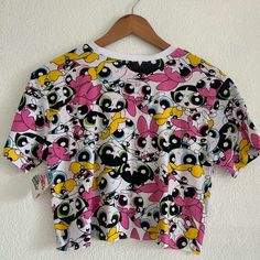 Powerpuff Girls Graphic Tee Shirt White Xs New Condition: New Size: Xs Color: White Multi-Color Approx Measurements: Bust: 18" Across Length: 17.5" Fitted Multicolor Cartoon Print Tops, Fitted Multicolor Tops With Cartoon Print, 90s Short Sleeve Tops With Character Print, 90s Cartoon Print Tops For Spring, Multicolor Hello Kitty Print Short Sleeve Tops, Y2k White Top With Cartoon Print, White Y2k Cartoon Print Top, Fun Cartoon Print Tops For Spring, Spring Fun Tops With Cartoon Print