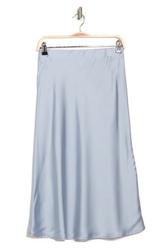 Elevate your wardrobe with this pull-on bias satin midi skirt for elegant, feminine style. 31" length (size S) Elasticized waist Pull-on style Satin construction 97% polyester, 3% spandex Machine wash cold, line dry Made in USA Model’s stats for sizing: 5’10” height, 34” bust, 27” waist, 35” hips. Model is wearing size S. Long Silk Pencil Skirt For Spring, Silk Long Pencil Skirt For Spring, Spring Silk Long Pencil Skirt, Solid Satin Maxi Skirt For Summer, Spring Silk Pencil Long Skirt, Spring Satin Flared Maxi Skirt, Silk Midi Skirt For Spring, Spring Satin Maxi Skirt Flowy, Solid Silk Skirt For Spring