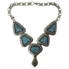 Simply Beautiful! Vintage Show Stopper Southwestern Native American Navajo 5 Turquoise Stations 925 Sterling Silver Squash Blossom Statement Necklace. Approx. 22" long. Weighing approx. 299.2 g. Fabulous Rare Design! More Beautiful in real time! Sure to be admired…A piece you’ll turn to time and again! Silver Squash Blossom Necklace, Squash Blossom Necklace, Navajo Turquoise, Denim Skirt Women, Squash Blossom, Vintage Navajo, Skirt Women, Drop Necklace, Simply Beautiful