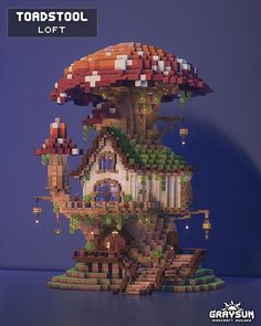 an image of a mushroom house made out of legos