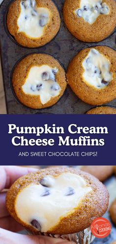 Looking for a healthy snack for kids or sweet treat with tea time? These moist pumpkin muffins with a cheesecake middle are super easy to make and enjoyed by everyone. Click the link to make this healthy pumpkin muffin recipe, the perfect individual-sized portion snack to bring to a holiday gathering, potluck, or special occasion! Pumpkin Cream Cheese Chocolate Chip Muffins, Pumpkin Cream Cheese Muffin Recipes, Pumpkins Cream Cheese Muffins, Cream Cheese Filled Pumpkin Muffins, Taste Great Foodie Pumpkin Cream Cheese Swirl Muffins