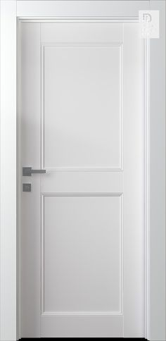 an open white door in a room