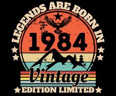 the legend is born in 1994 vintage t - shirt with an eagle and stars on it