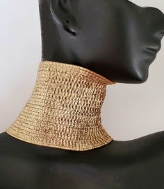 Gold Elastic Choker / Wide Choker / Silver Choker / Gold Bracelet / Egyptian Jewellery/ Jewelry This choker can be worn to dress up any outfit. It is a beautiful neutral gold and can be worn with most all colors. You will love its elegance. Handmade Gold or Silver Choker  This is a Wide Choker.  Width is 2 1/4 inch (2.25 in.) This choker is not for everyone, due to its width. It is recommended for people with a longer neck, to fit properly. Matching bracelet can be purchased separately or as a s Egyptian Jewellery, Cleopatra Jewelry, Egypt Jewelry, Egyptian Necklace, Choker Silver, Decatur Ga, African Earrings, Gold Armband, Egyptian Jewelry