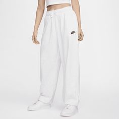 Soft and warm, these oversized Club Fleece sweatpants are perfect for days when comfort is everything. Loose through the hip and thigh, the leg is finished with an elasticated cuff at the ankle for a perfectly cinched-in look. Nike Just Do It Sweatpants, Nike Oversized Fit Sweatpants, Nike Wide Leg Joggers, Nike Lose Fit Sweatpants, Nude Nike Sweatpants, Nike Womens Oversized Sweatpants, Nike Rally Sweatpants, Nike Cuffed Sweatpants Women, Cute Nike Sweat Pants