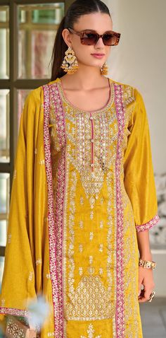 Yellow Women Salwar Kameez,Shalwar,Pant,Readymade,Kurti,Kurta,Suit,Set,punjabi,dress,Indian,Wedding,Bridal,Asian,Pakistani,Heavy Dupatta Pakistani Heavy Dupatta, Indian Long Gowns, Pakistani Lehenga, Suit Indian, Heavy Dupatta, Designer Salwar Kameez, Indian Lehenga Choli, Partywear Dresses, Pakistani Salwar