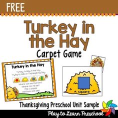 turkey in the hay carpet game with thanksgiving themed pictures and an image of turkey on it